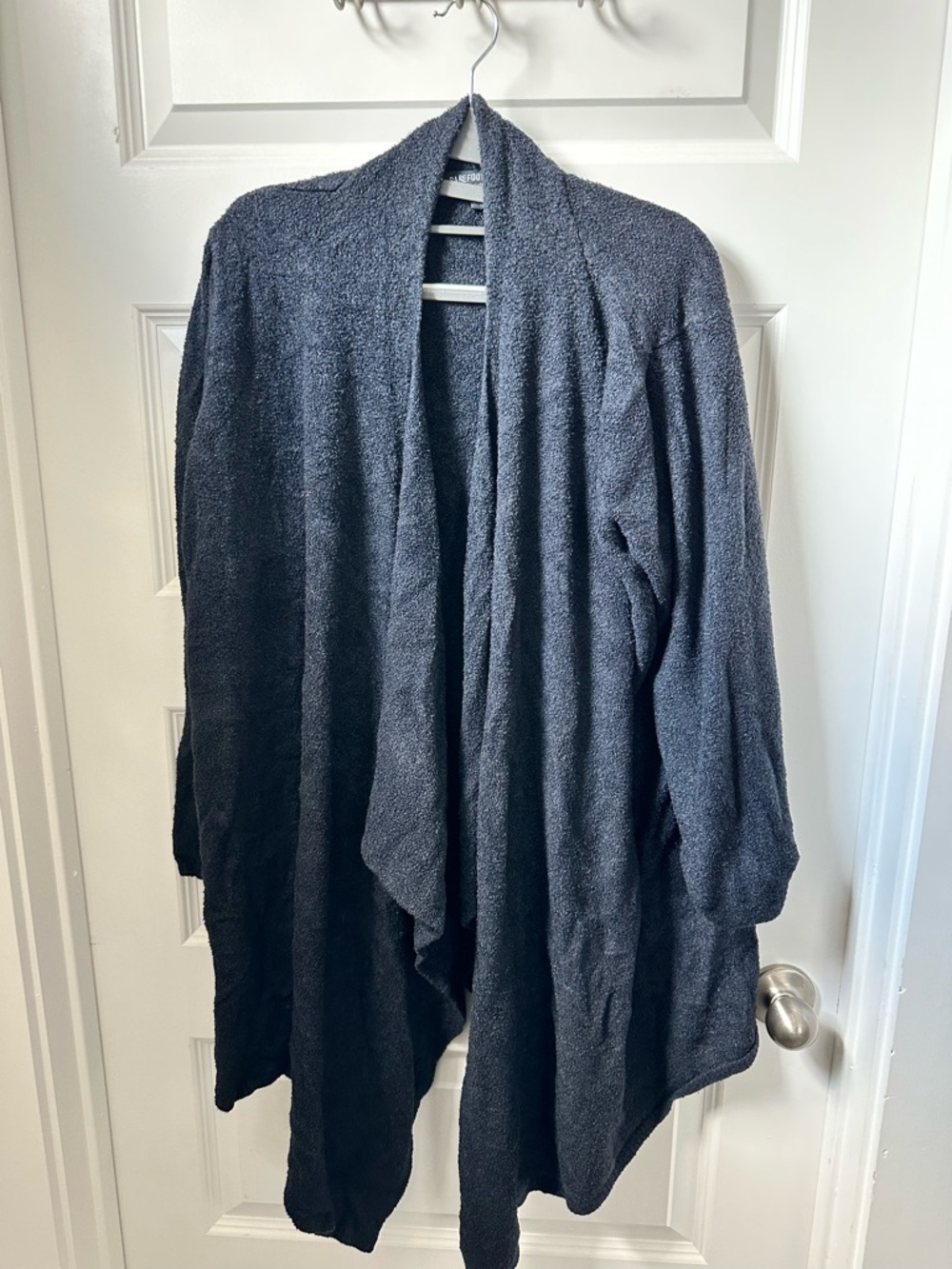 Barefoot Dreams Cozy Dark Gray Open-Front Cardigan
